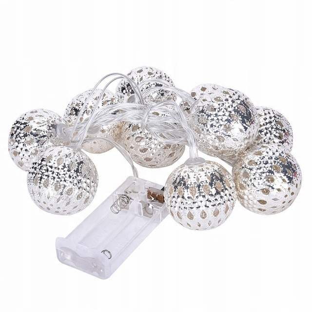 

Lampki ażurowe kule Led metalowe 10LED