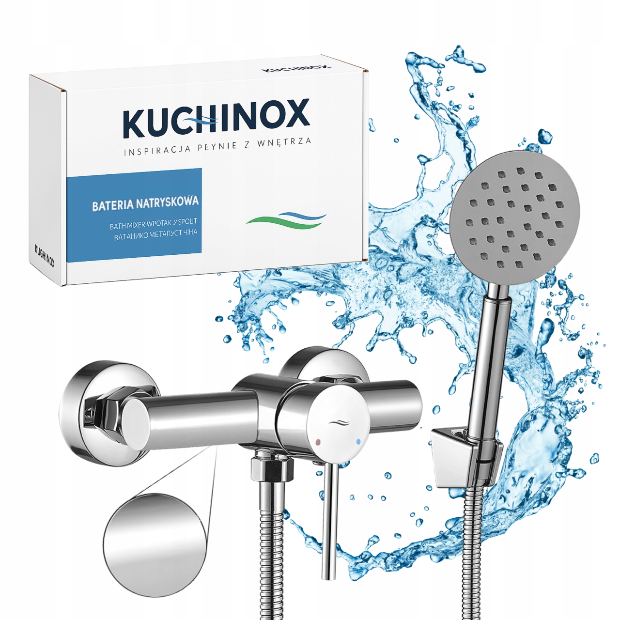 Sprchová baterie Noia nástěnná chrom, včetně sprchové soupravy