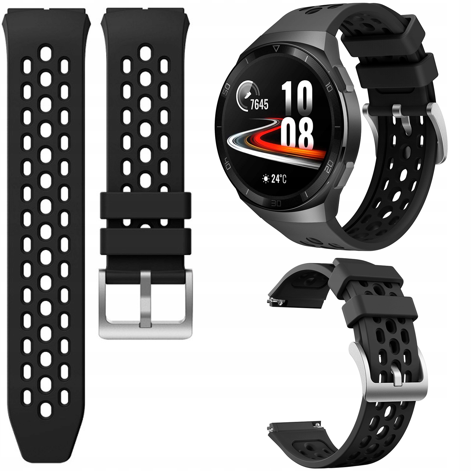 Pasek do HUAWEI WATCH GT2e GT2 E | Jak oryginał Materiał guma