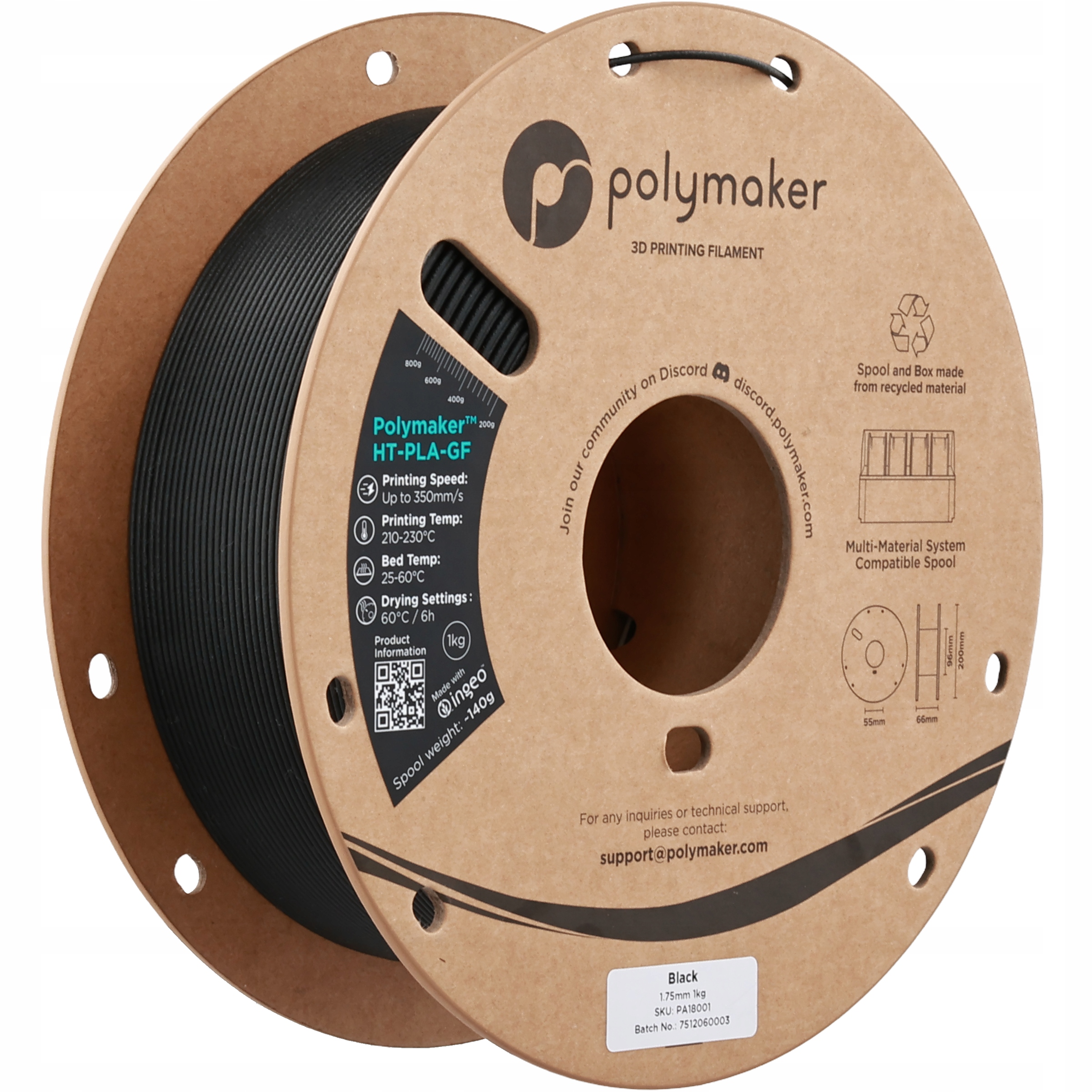 Polymaker Ht-pla-gf Black 1.75 mm 1kg