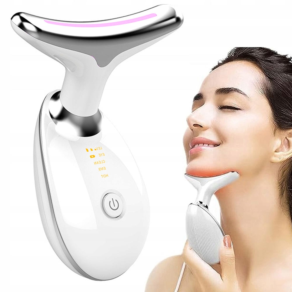 Masážní Přístroj Na Obličej A Krk, Vibrační, Sonický, Zpevňující Ems