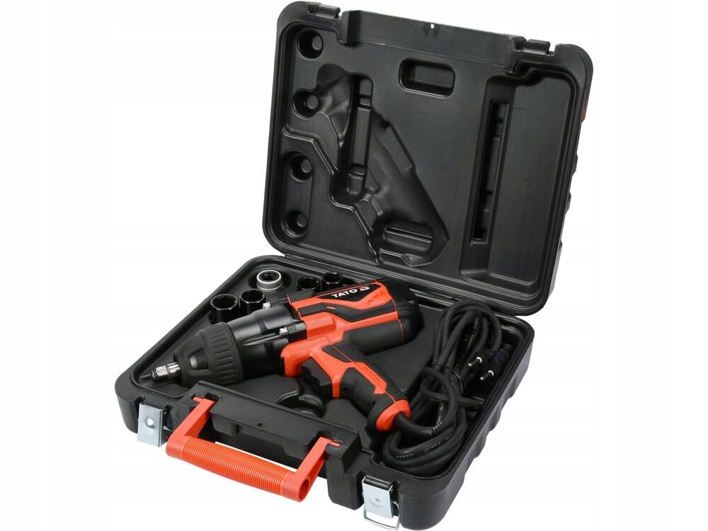 YATO ELEKTRYCZNY KLUCZ UDAROWY 1020W 1/2" YT-82021 + 10 NASADEK WALIZKA Rodzaj silnika silnik szczotkowy