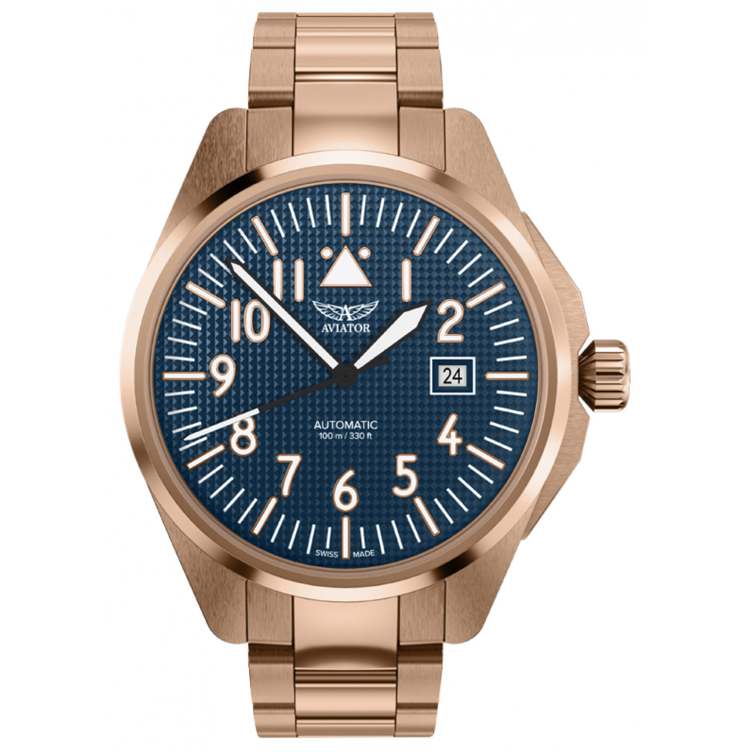 Pánské Hodinky Aviator V.3.39.2.335.5 růžové zlato