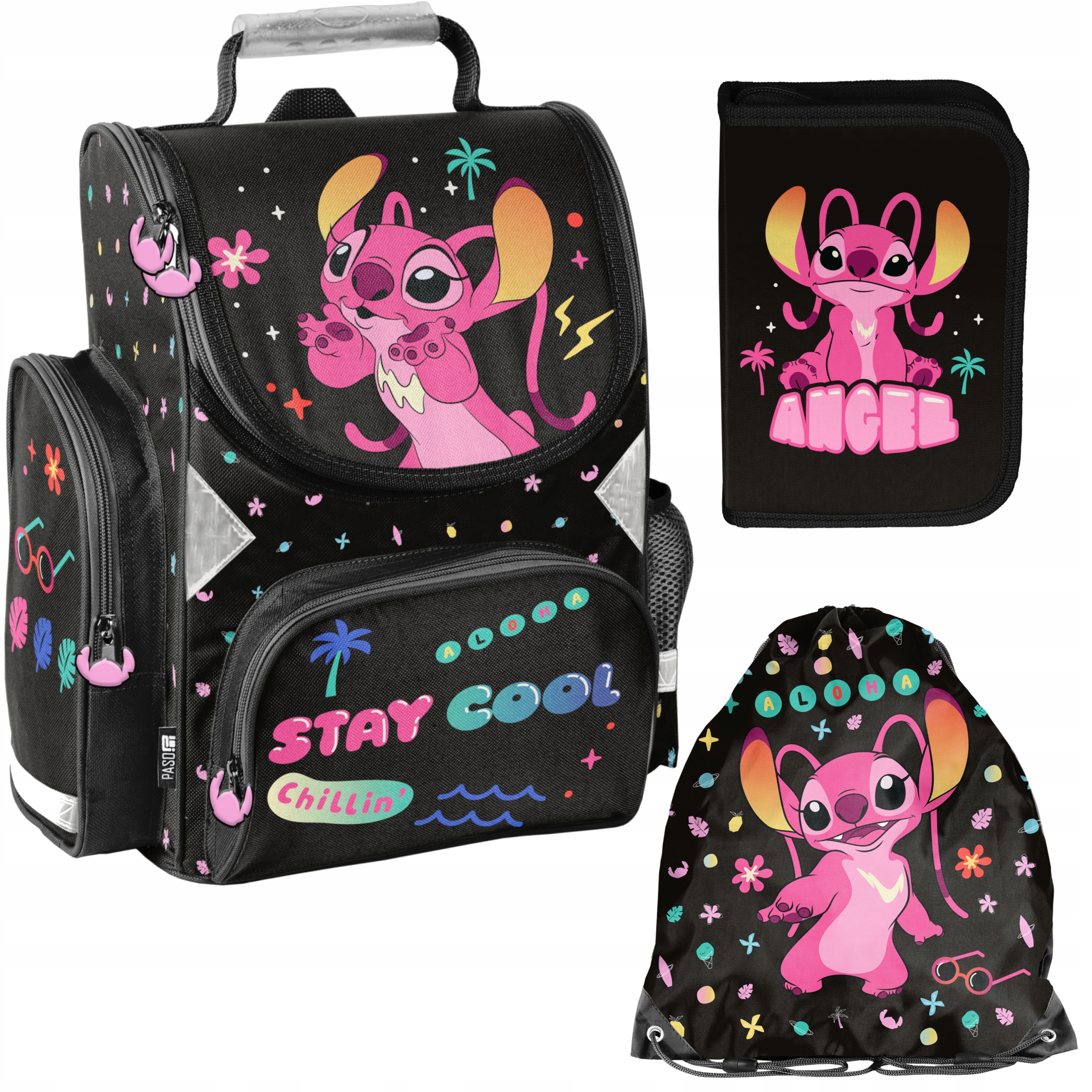 TORNISTER+PIÓRNIK+WOREK ZESTAW STITCH DS23TT PASO