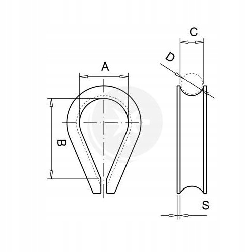 KAUSZA DO LIN 4mm 10 sztuk Kod producenta 56226