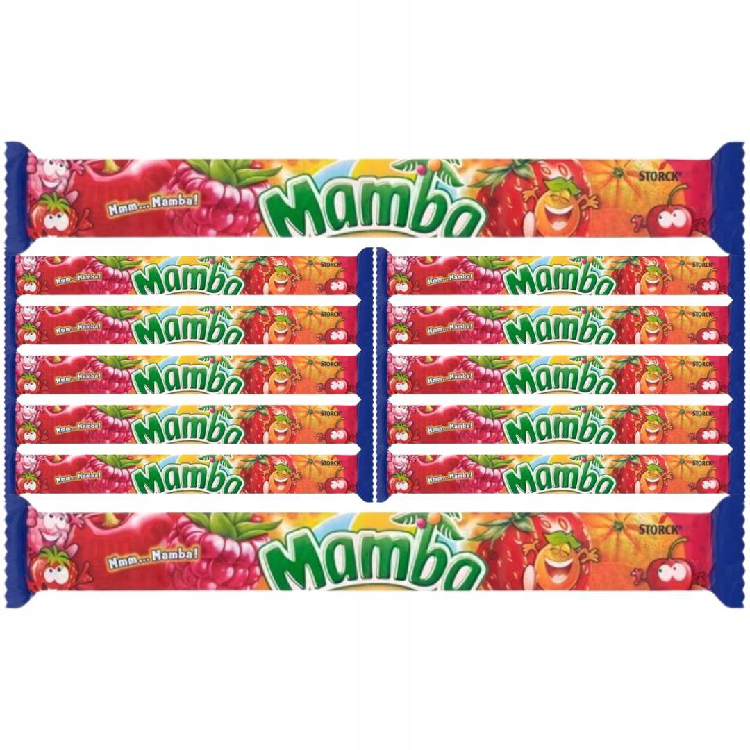 Levně Mamba ovocné Žvýkací bonbóny 106 g (4 x 26,5 g) x 12 kusů