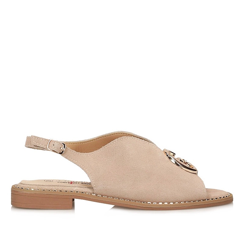 Elegantní béžové dámské sandály S.Barski KV51-045 Beige