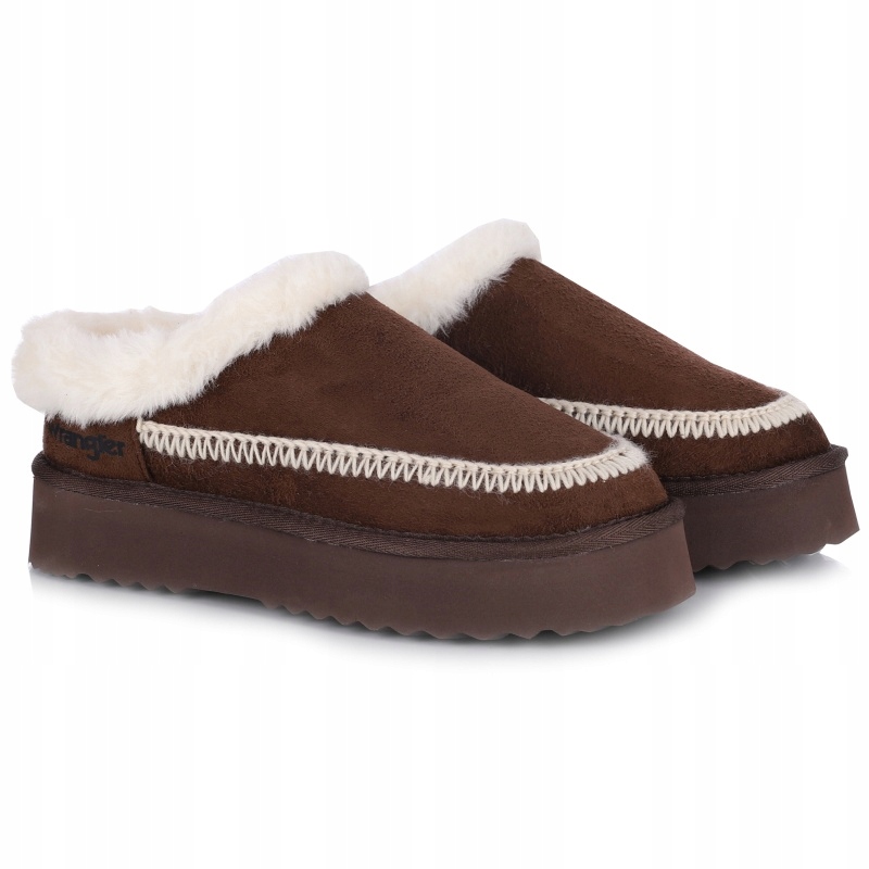 Dámské Papuče s kožíškem Wrangler 20253094.IKU Coffee Bean hnědé Vel. .39