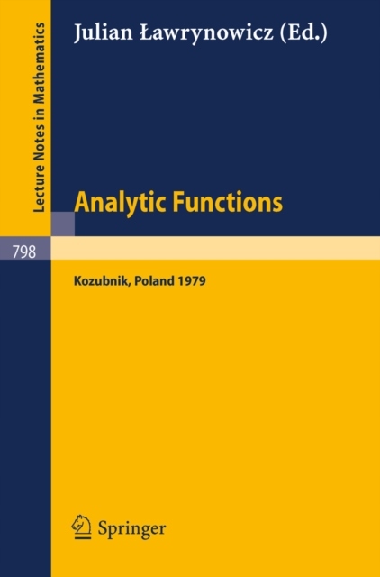 Analytic Functions. Kozubnik 1979 EBOOK Nośnik ebook