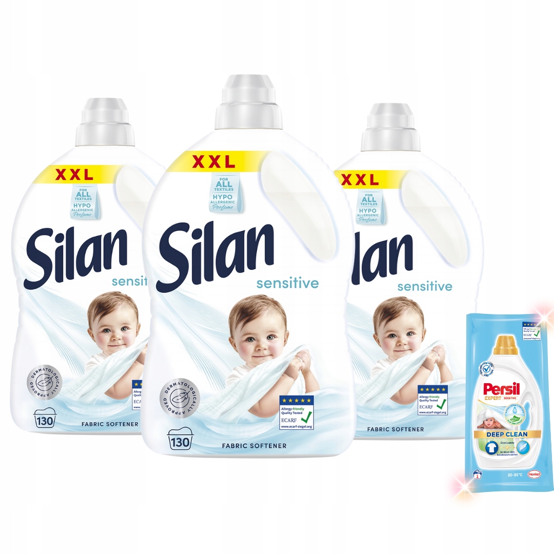 Levně Aviváž Silan Sensitive 390 tekutá aviváž 2,86 l x 3 Dárek
