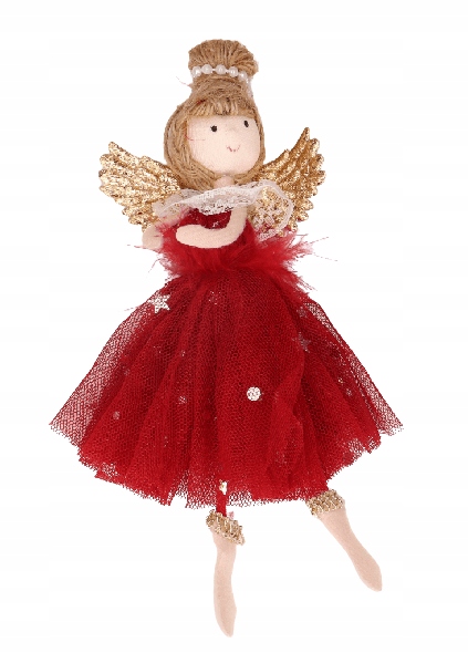 

Zawieszka tiulowy aniołek bordo 18cm 1szt.