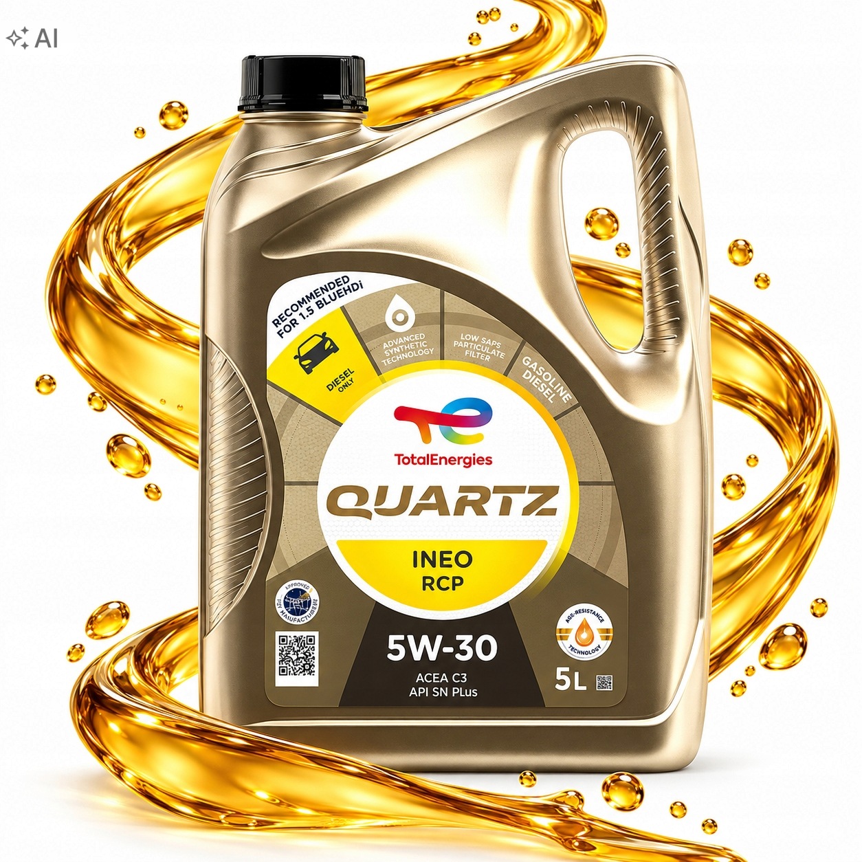 TotalEnergies Quartz Ineo Rcp 5W30 5L olej 1.5 BlueHDi FPW9.55535/03