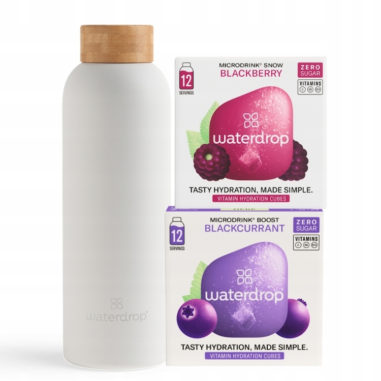 Termosová oceľová fľaša Waterdrop 600 ml 2x microdrink ovocná