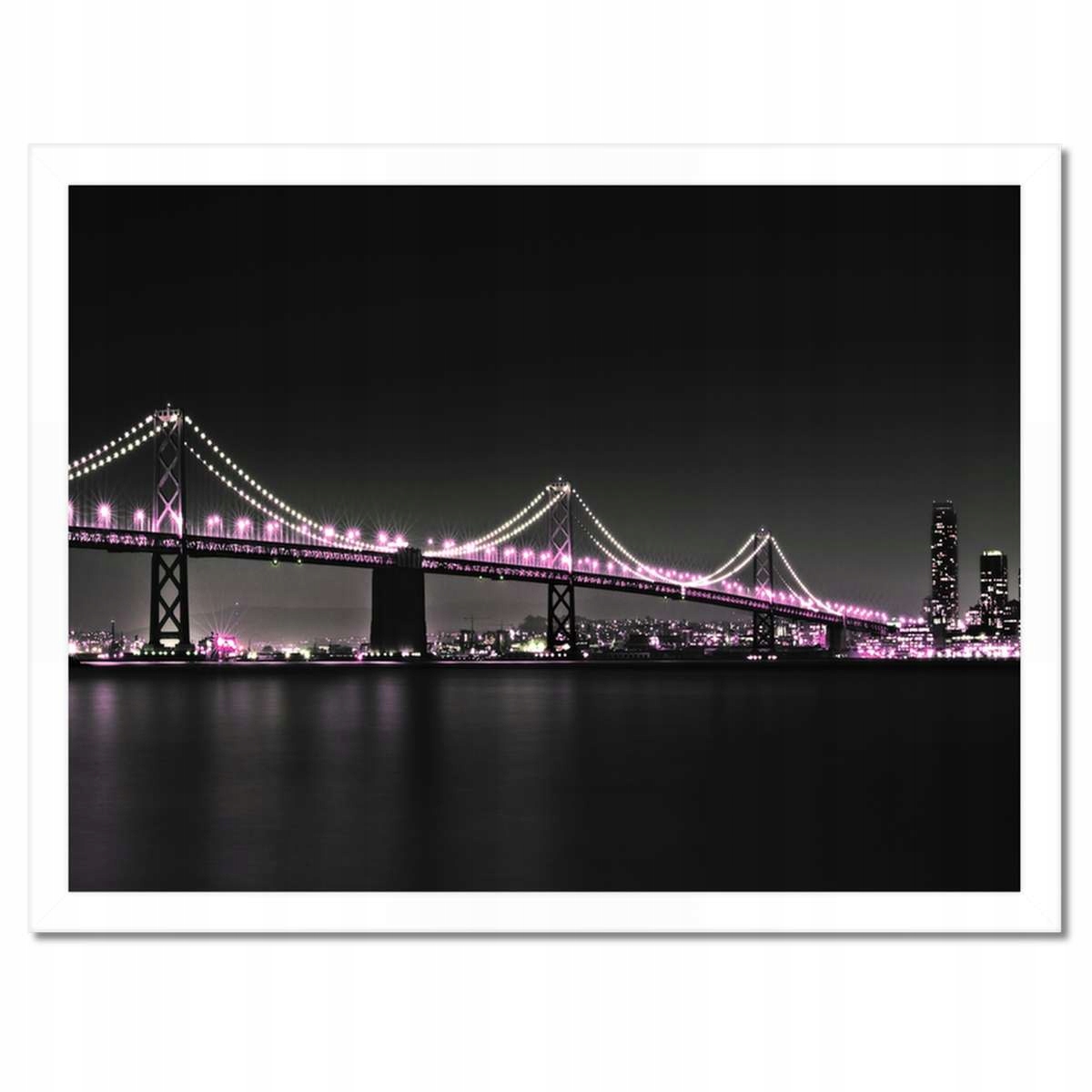 Plakáty v rámu 40x30 Most Fialová světýlka