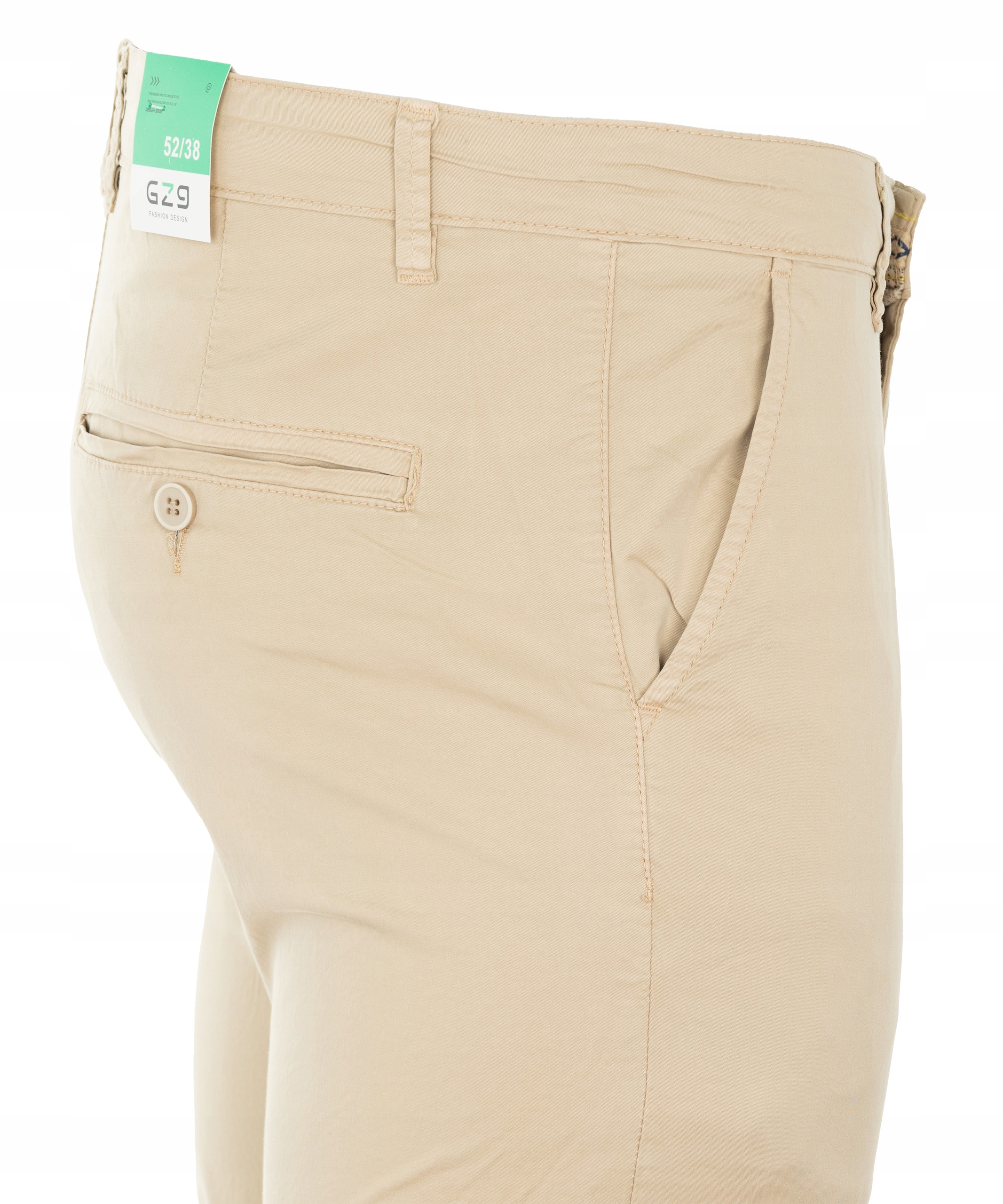 SPODNIE MATERIAŁOWE BEŻOWE BAWEŁNIANE LETNIE Z ELASTANEM CHINOSY W46(29 Rozmiar 29