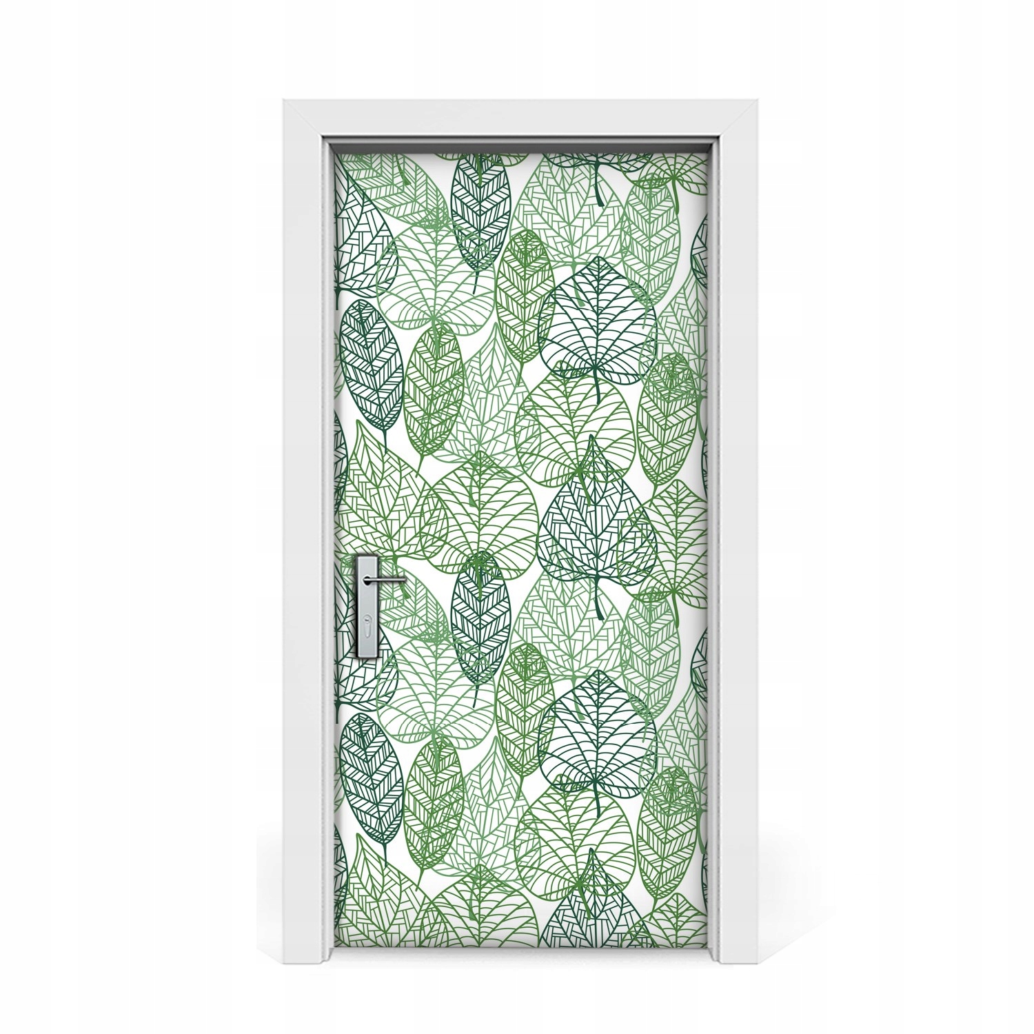 

Naklejka na drzwi okleina Wzór liście 95x205