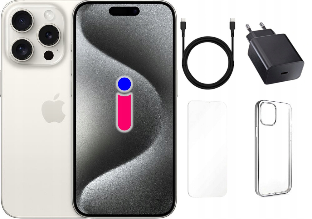 Smartfon Apple iPhone 15 Pro 8 GB / 128 GB 5G biały • Cena, Opinie