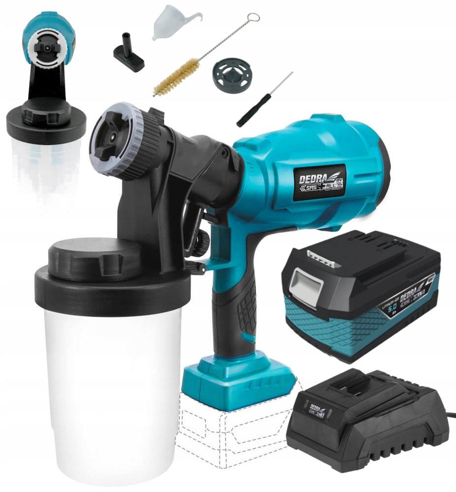 AGREGAT PISTOLET MALARSKI Malowania 5Ah DEDRA SAS+