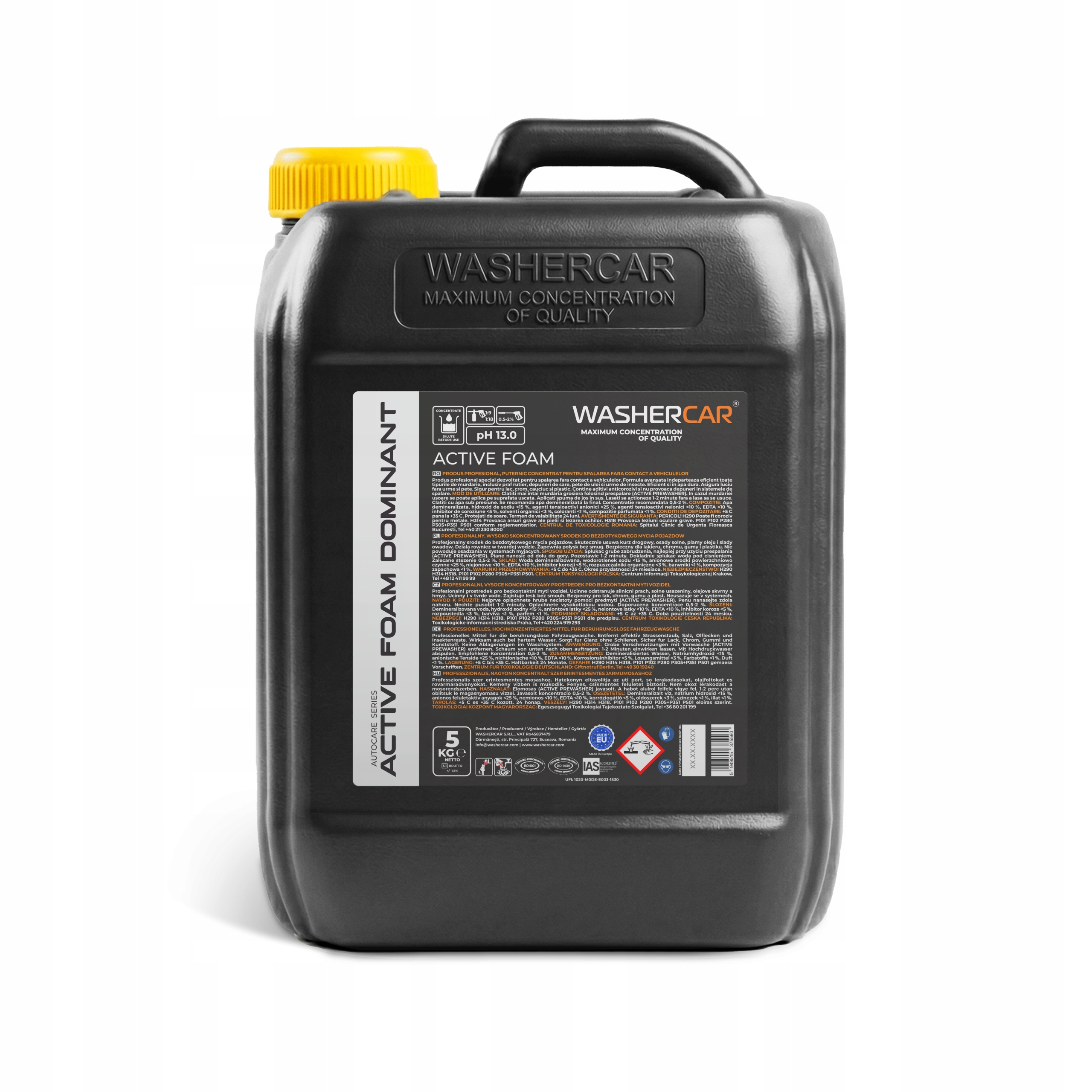 Aktywna piana 5L do myjki i mycia samochodu–bezdotykowa, WasherCar Dominant