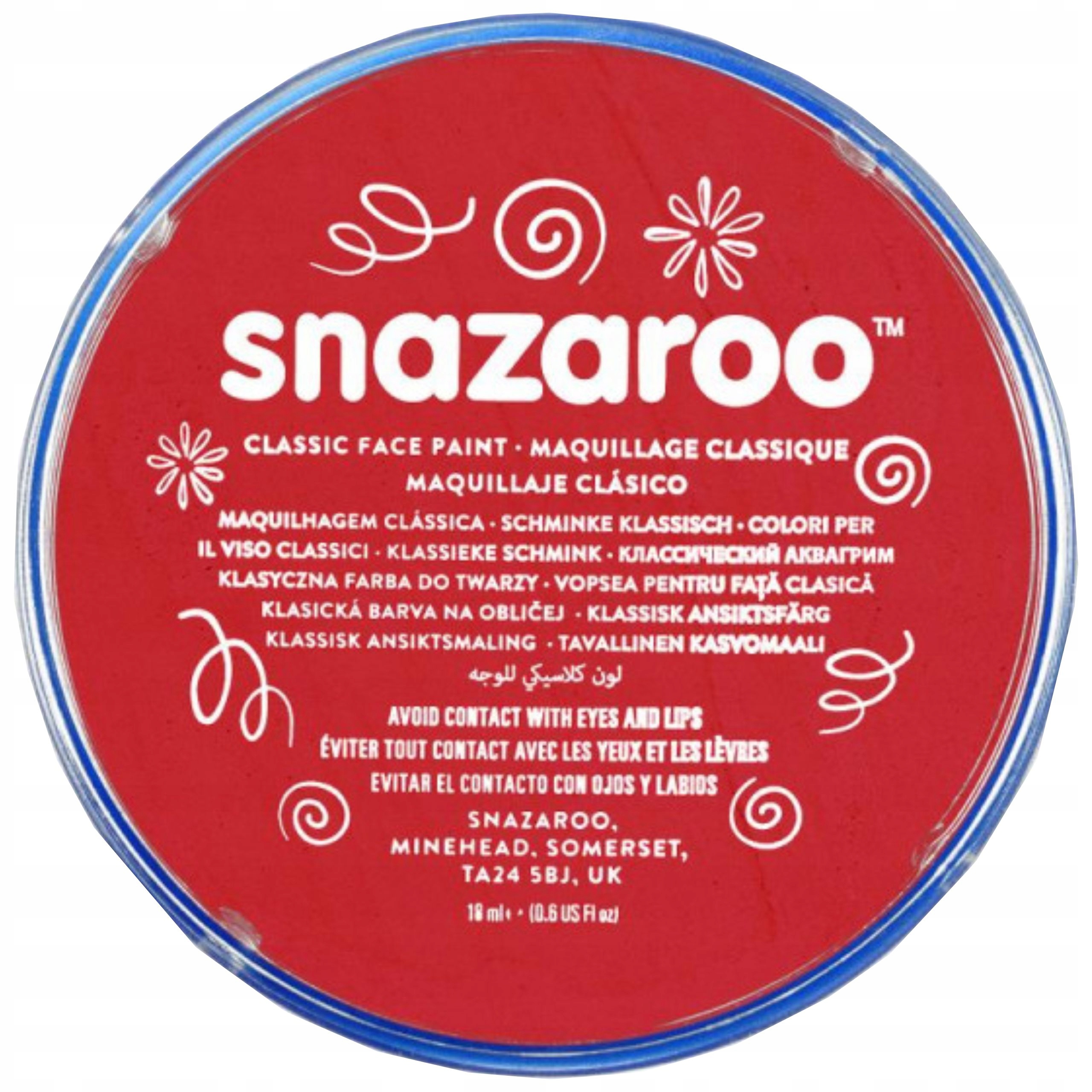 

Snazaroo Farba do malowania twarzy 18ml czerwona