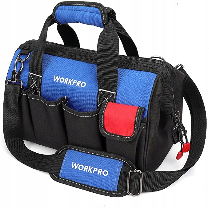 Velká uzavřená taška na nářadí Workpro 46 cm x 20 cm s pracovním popruhem