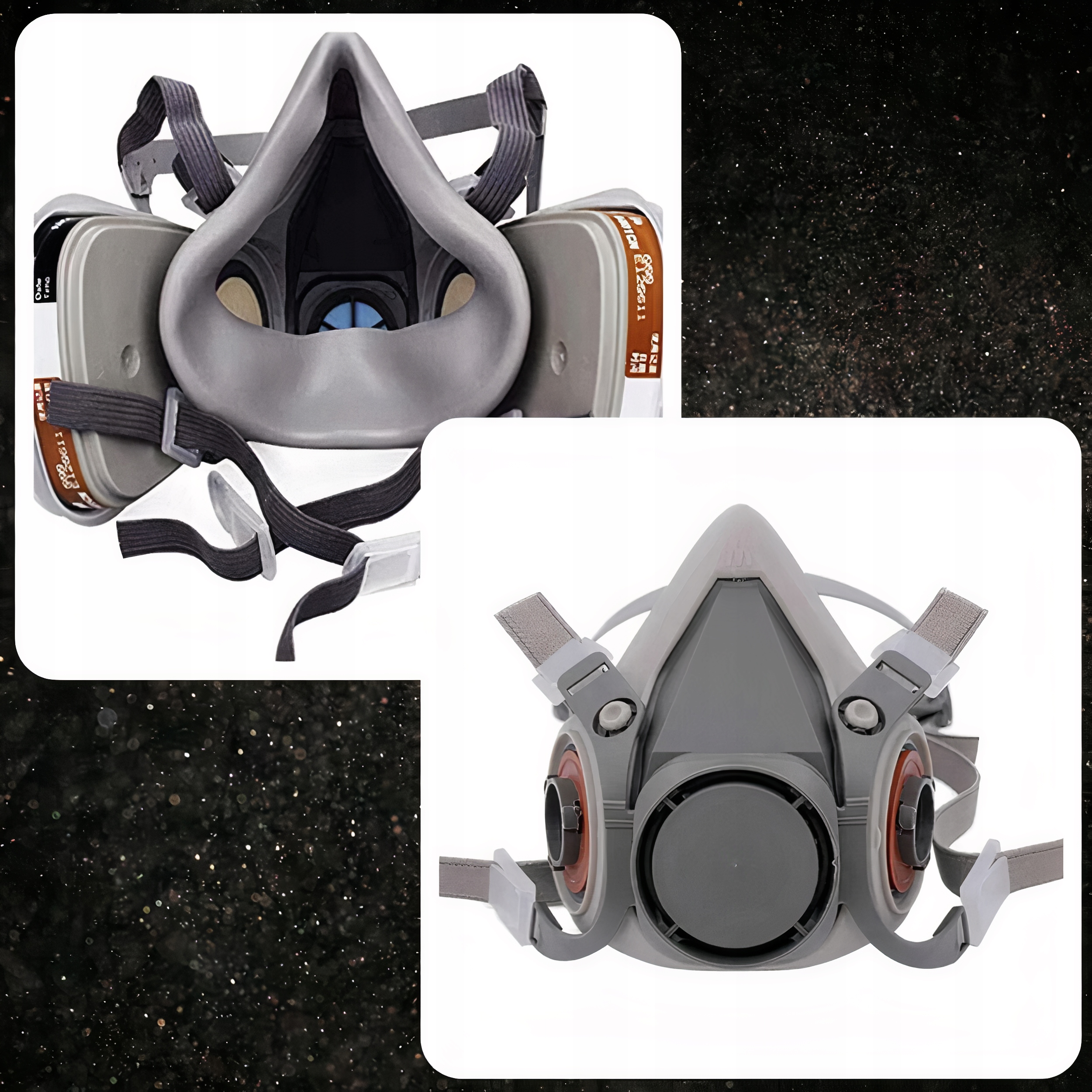 ZESTAW PÓŁMASKA MASKA LAKIERNICZA 6200 KOMPLETNA PRZECIWPYŁOWA L + FILTRY Marka ABCmaski