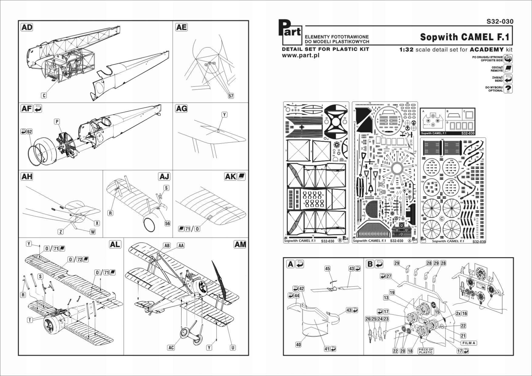 Část S32-030 1/32 Sopwitch Camel F.1 (Akademie)