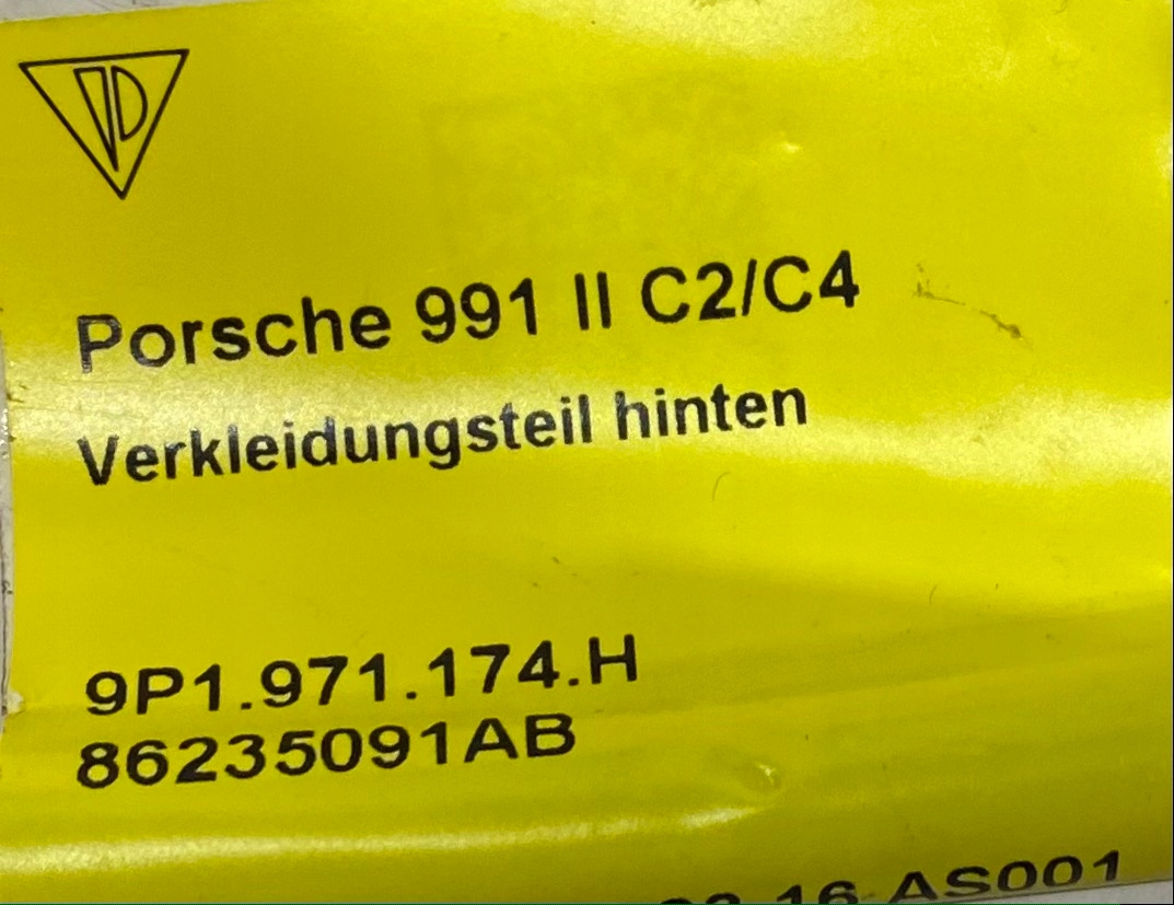 PORSCHE 991R GT3RS wiring bundle 9P1971174H