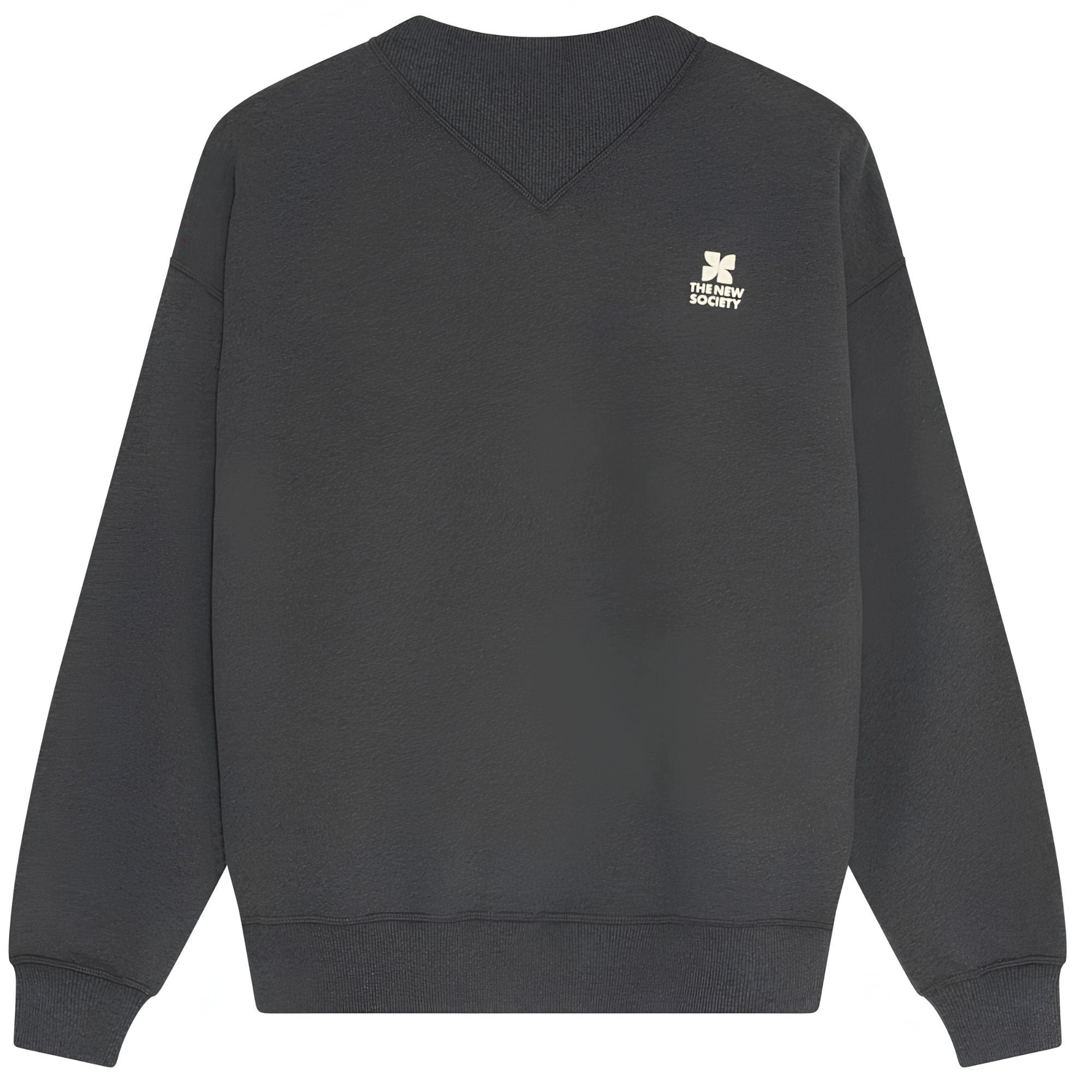 Mikina Tns Logo Rib Collar Dark Grey Melange Šedá M The New Society