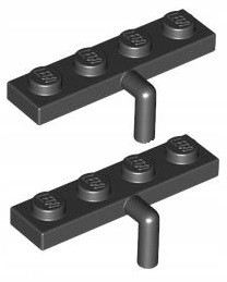 

Lego Płytka 1x4 Hak Czarna (30043/6172997) x2