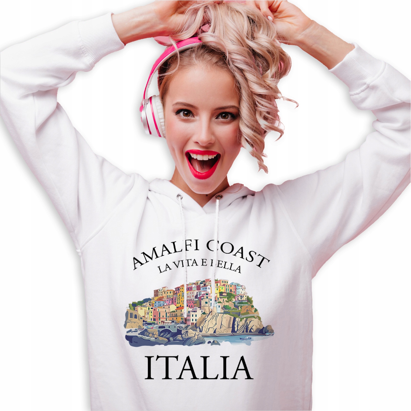 mikina s kapucí Dárek pro milovnici Itálie Amalfi Coast Italia M