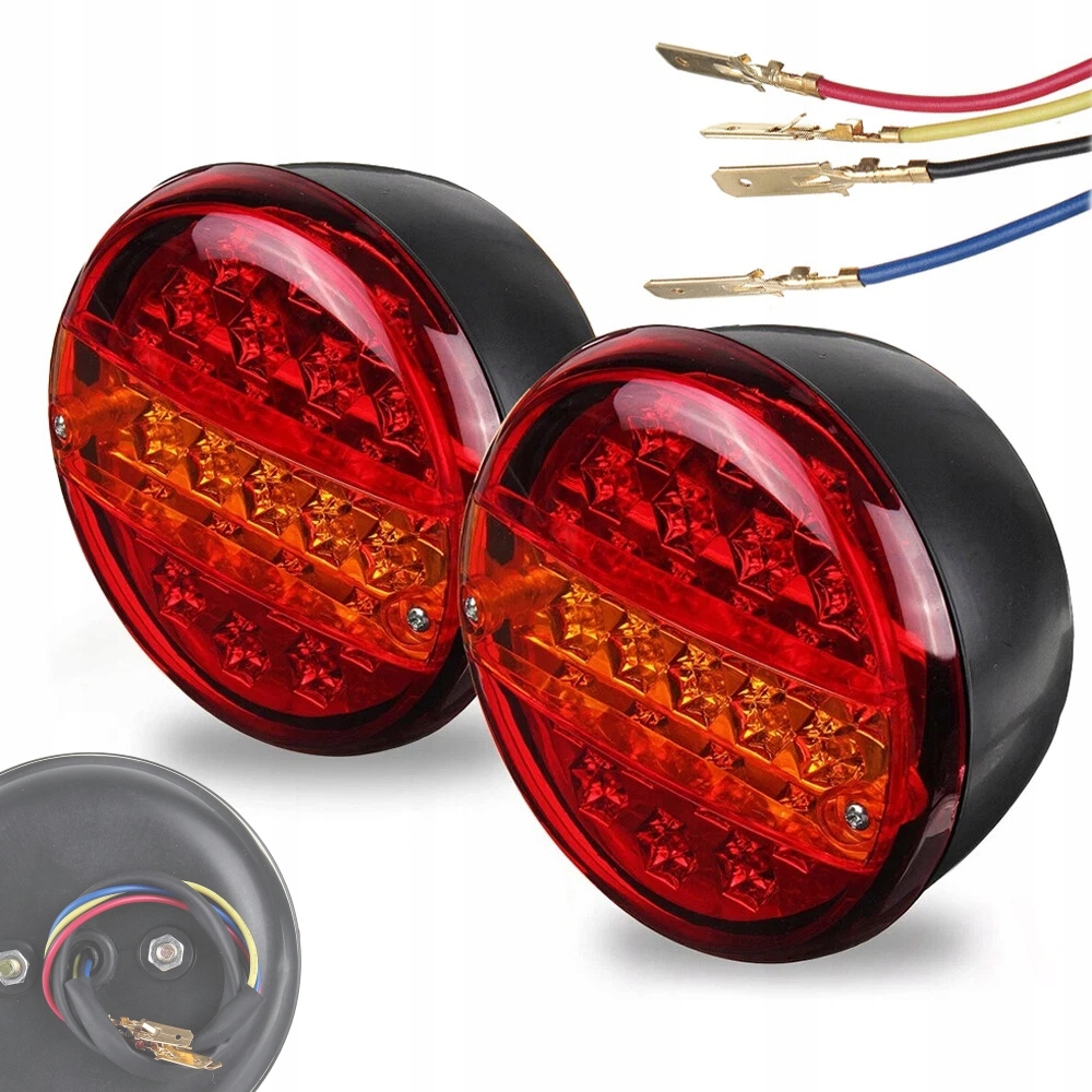 Sada 2x Led lampa zadní sdružená, kulatý návěs