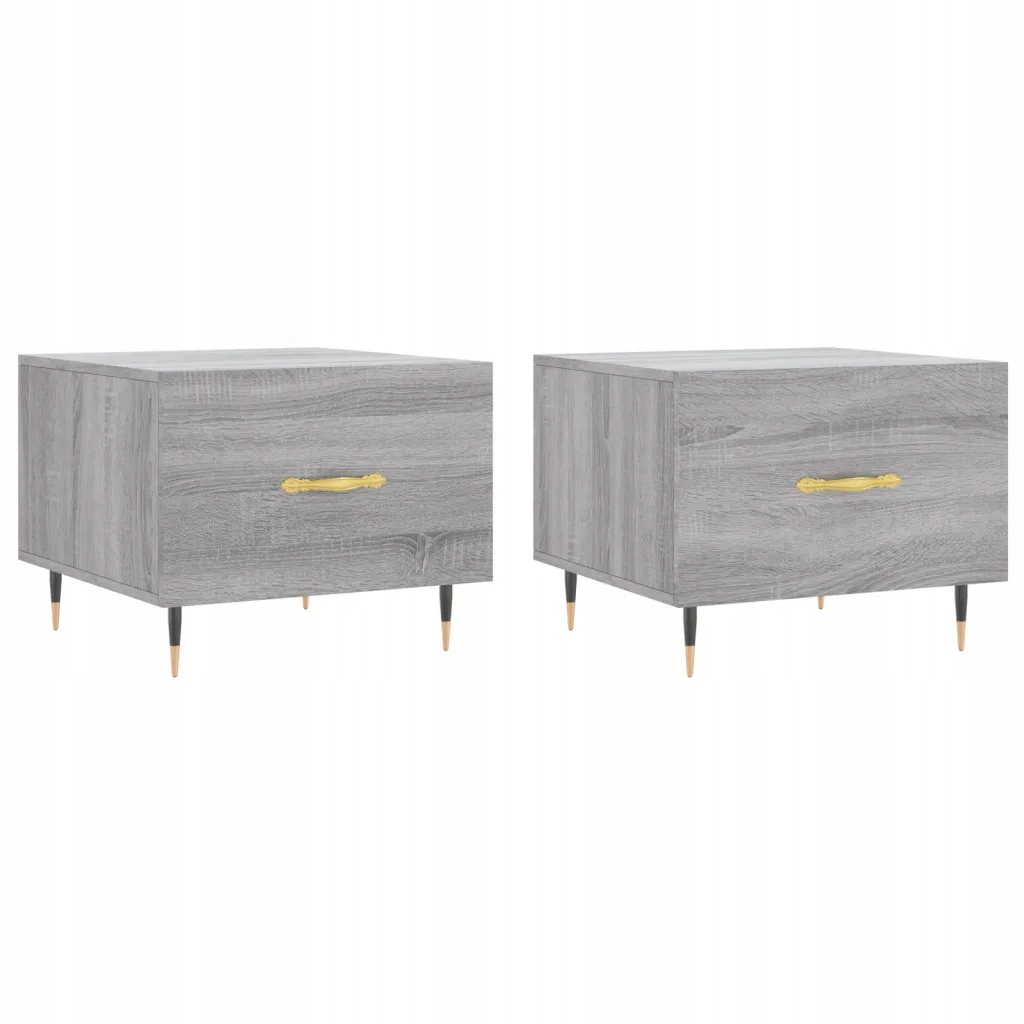 Konferenční stolky 50x50 šedý dub sonoma