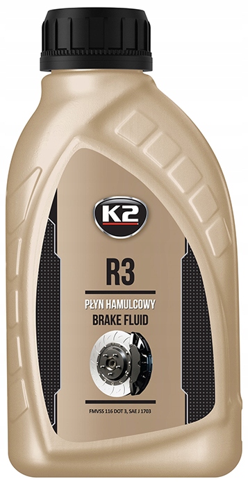 

K2 R3 DOT3 Płyn Hamulcowy Uniwersalny 500g 0,5L