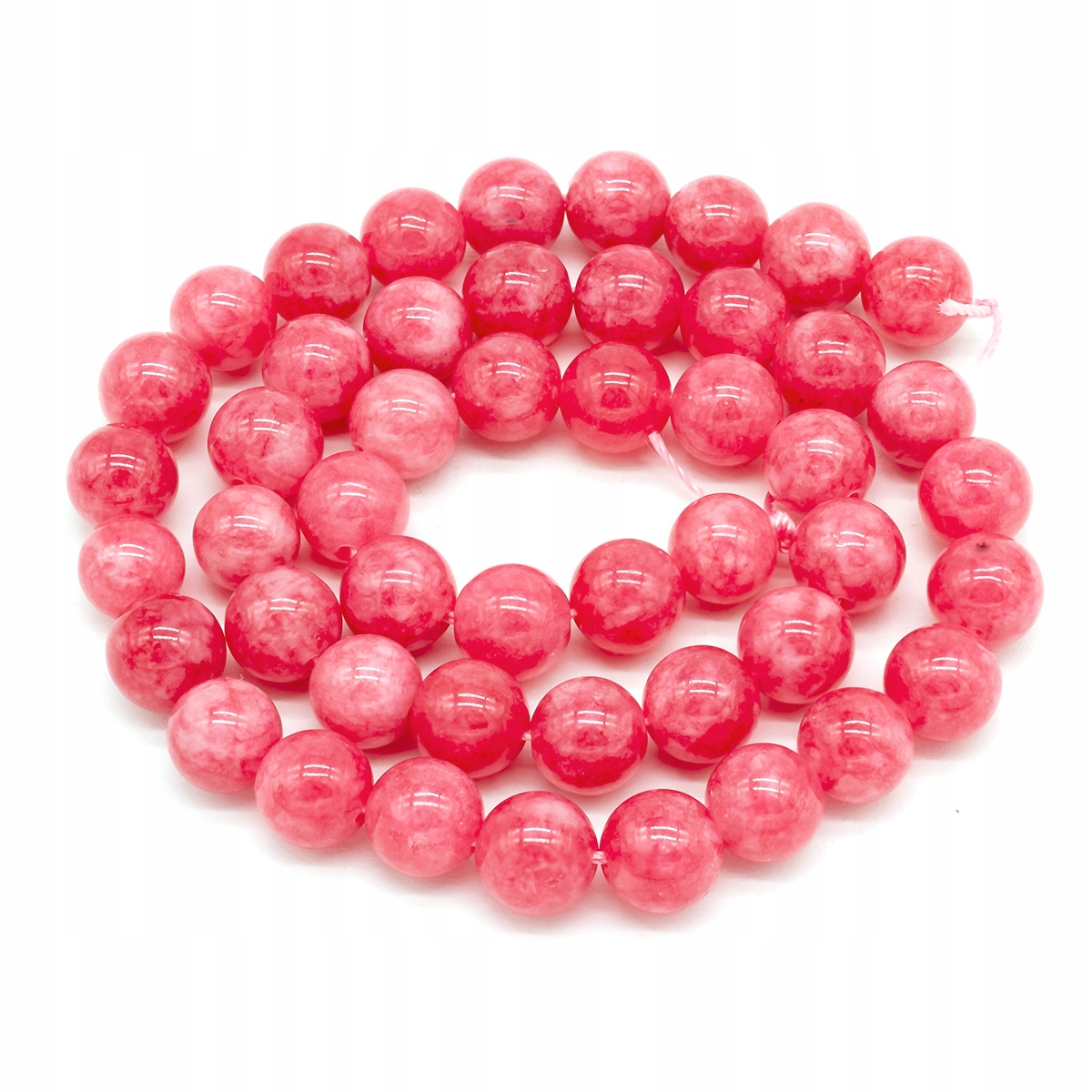 Korálky Přírodní Křemen, Imitace Rodochrozitu, 8x7.5mm, 43ks/38 Cm/nit
