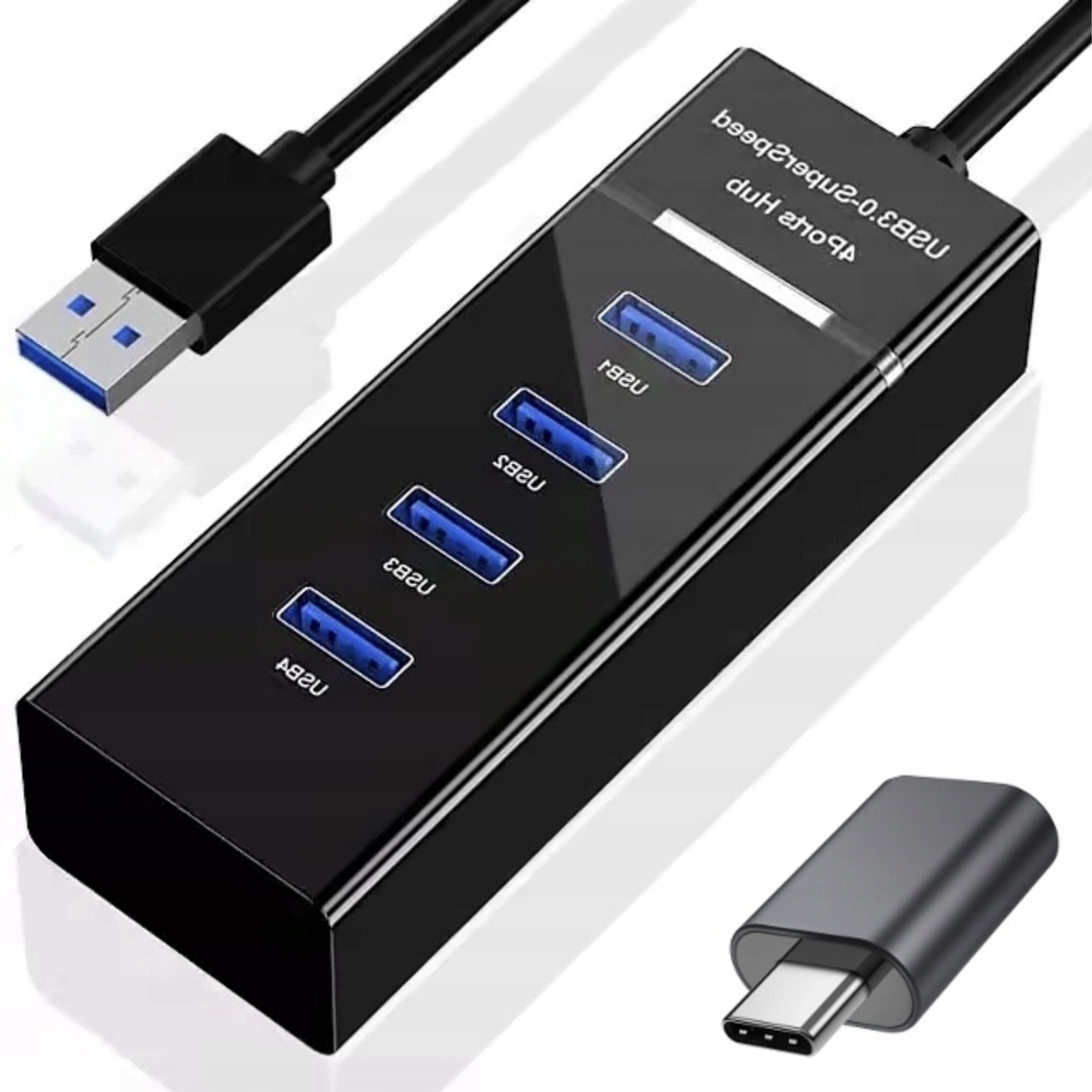 

Rozdzielacz Portów Rozgałęźnik Hub 4xUSB Adapter