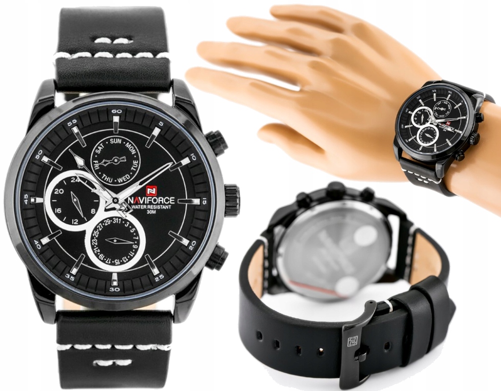 

Modny Zegarek Męski Na Skórzanym Pasku Analogowy