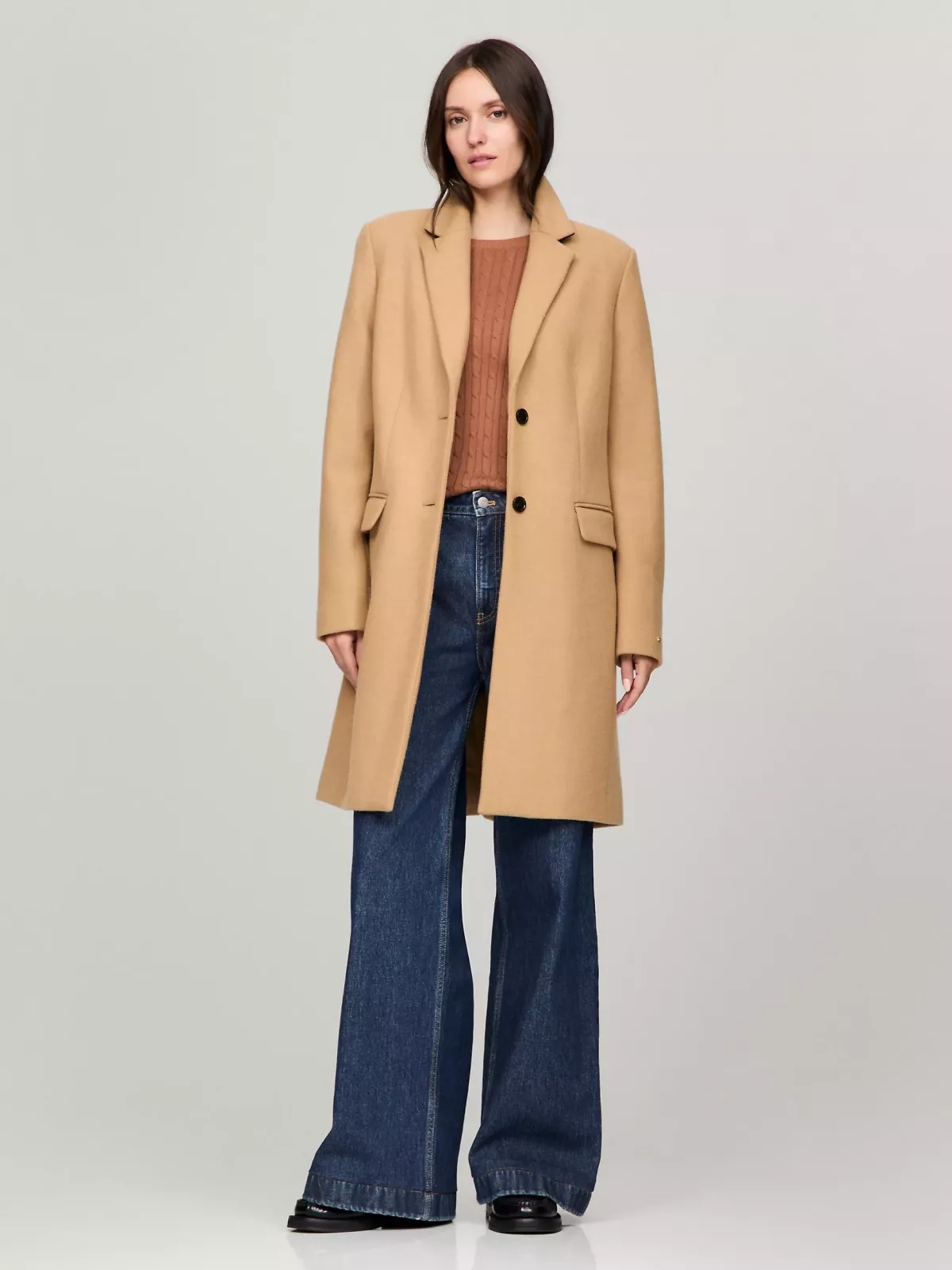 Tommy Hilfiger dámský vlněný zimní kabát Wol M