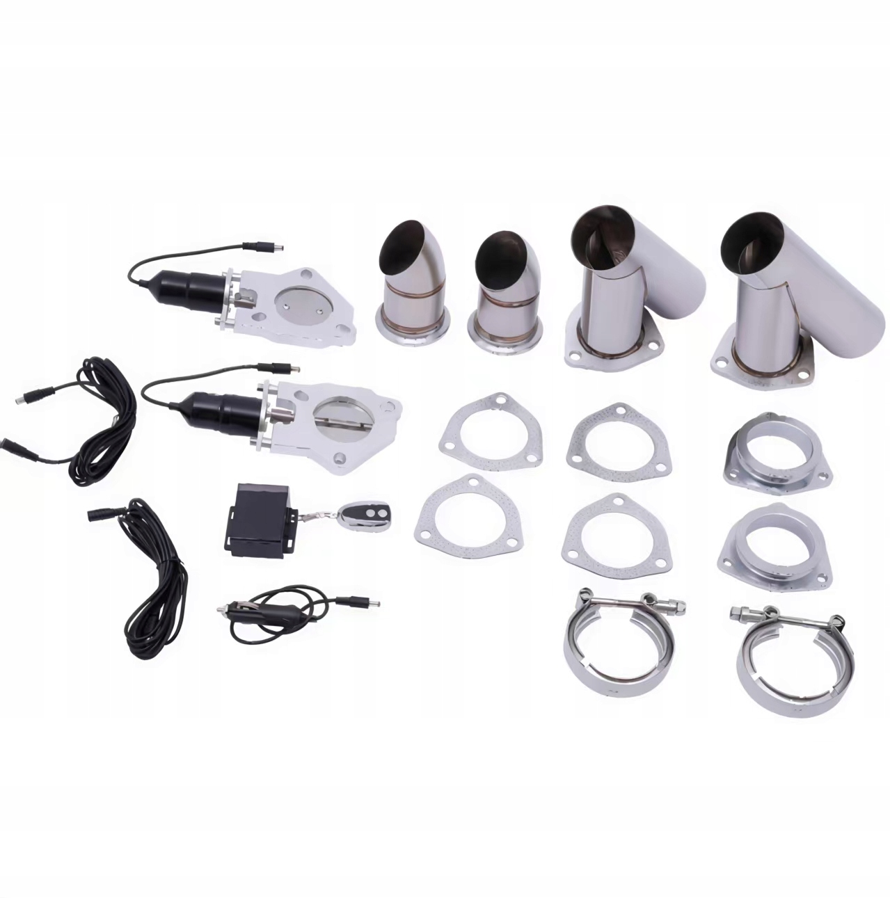 Výfuková Klapka 12V 63MM Dual Valve S Dálkovým Ovládáním