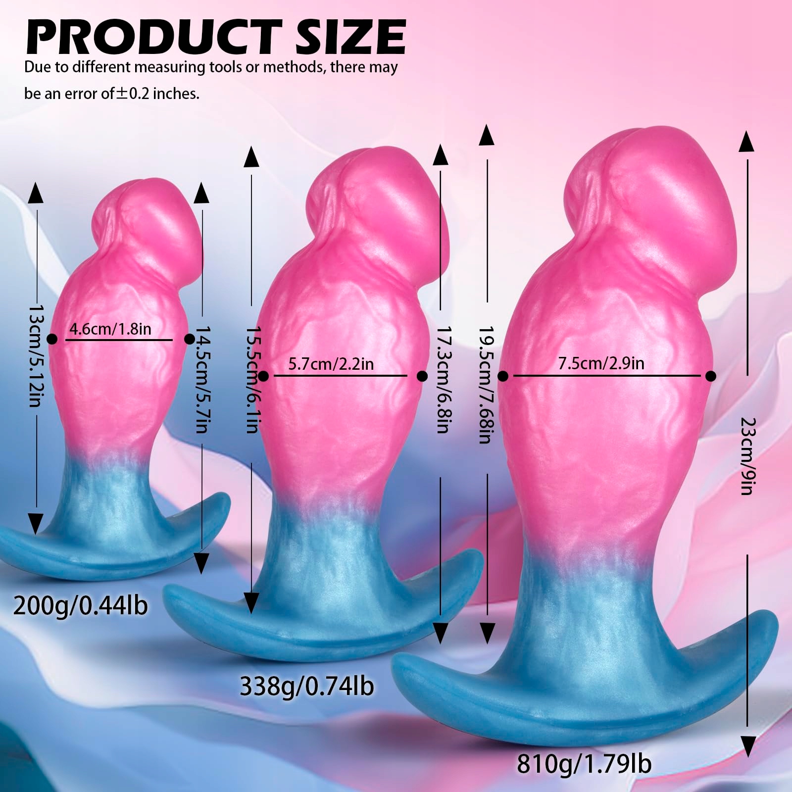 LARGE SILIKON Duży Korek Analny Realistyczny Dildo Miękki Trener Analny — miniatura 2