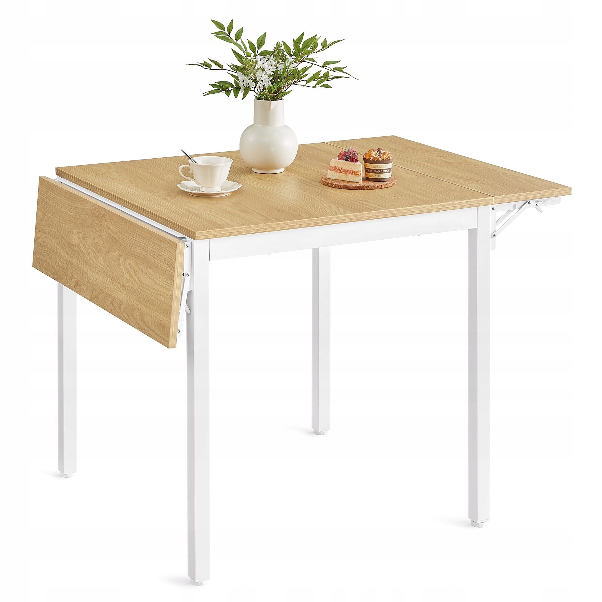 Skladací jedálenský stôl Vasagle 120 cm dub biely