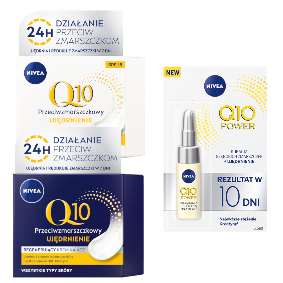 NIVEA Q10 Krem przeciwzmarszczkowy x2 + kuracja
