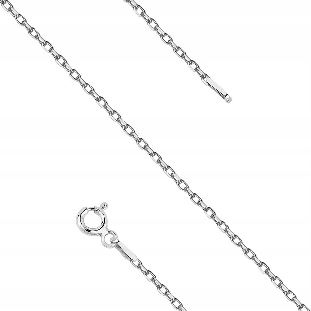 Stříbrná klasika řetízek Rolo diamantový rhodiovaný 55 cm stříbro o ryzosti 925