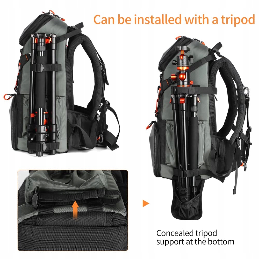 K&F CONCEPT Plecak Fotograficzny 32L Wodoodporny Z Przegrodą Na Laptopa — miniatura 5
