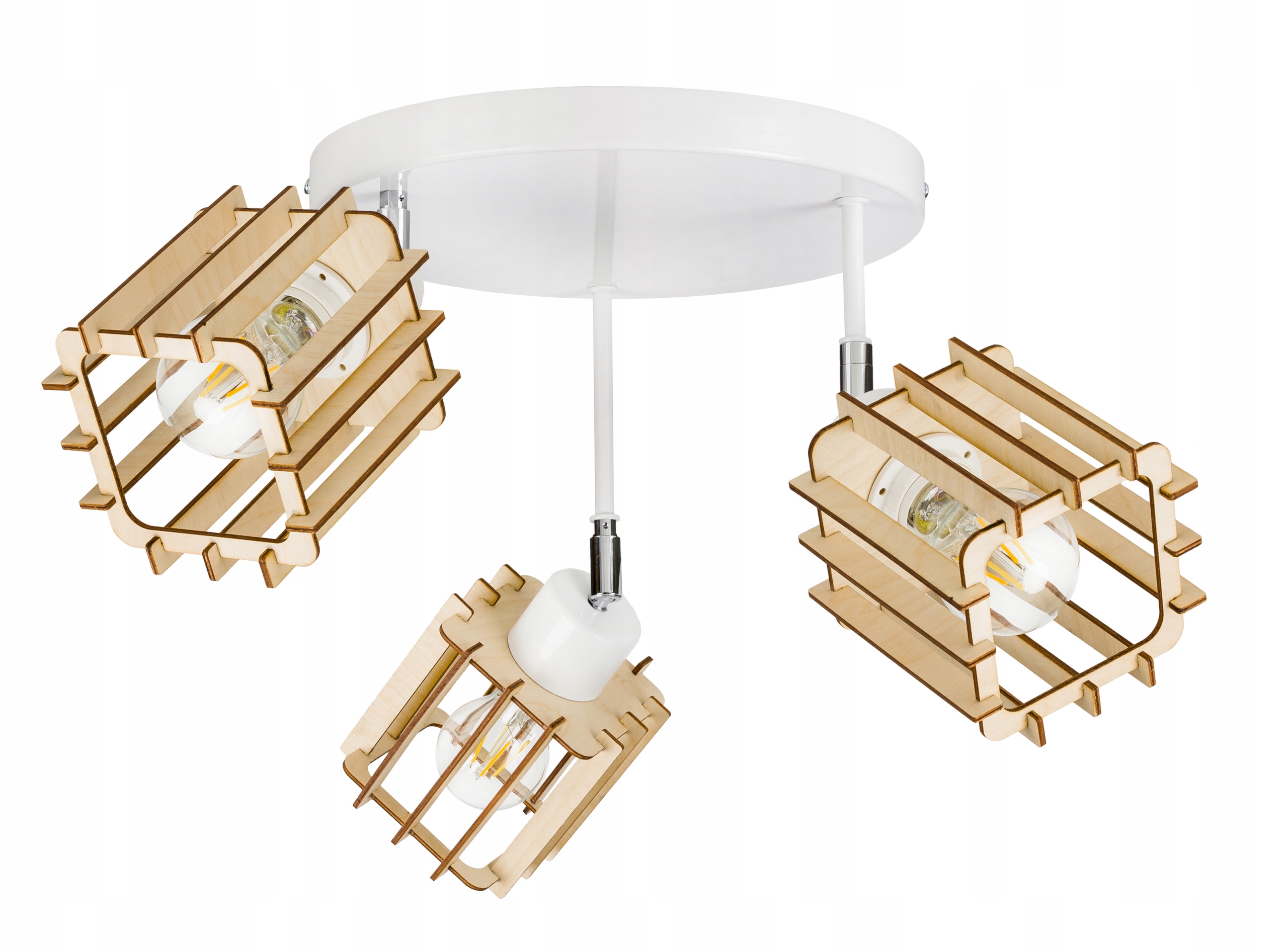 Lampa stropní svítidlo Pohyblivý Lustr loft Dřevo