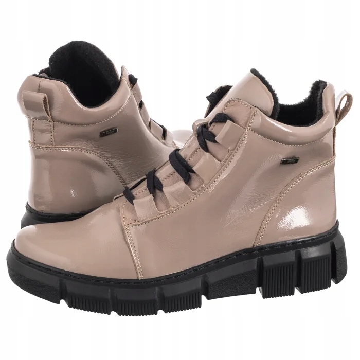 Dámské kožené Kotníkové Boty Capucino Helios béžové