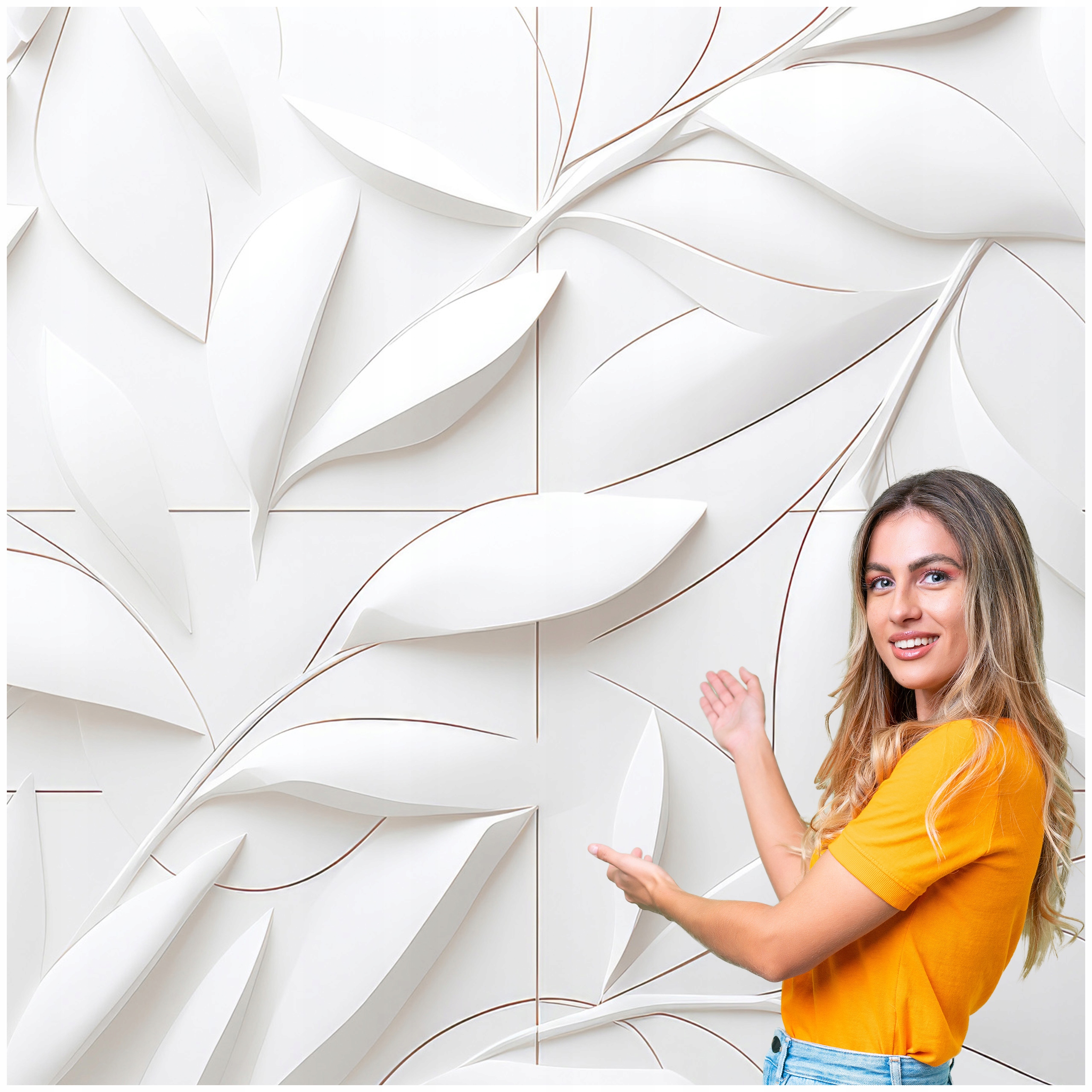 Fototapeta 3D Geometrické Pozadie Priestorové listy 588x280 GTA10F