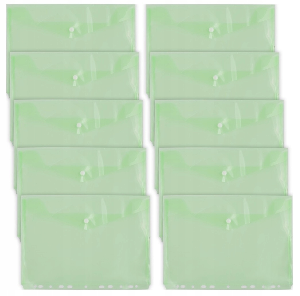 TECZKA KOPERTOWA A4 DO SEGREGATORA WPINANA zielona - 10szt