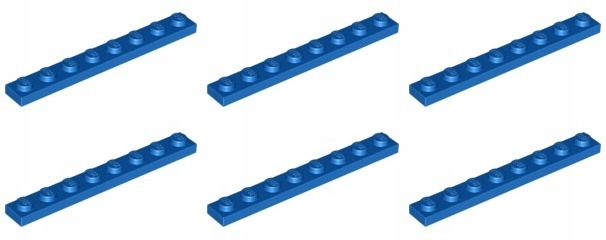 

Lego 3460 Płytka 1x8 niebieska Nowa (10g) 6 szt
