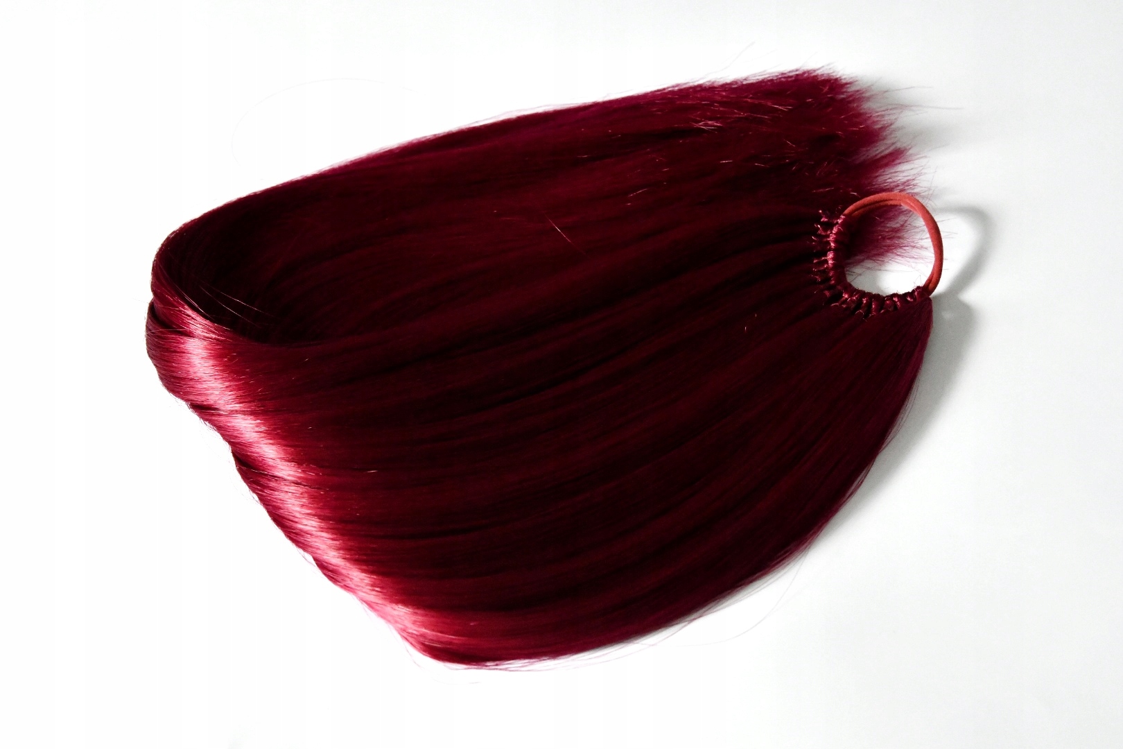 Culík na gumičce, prodloužení culíku Karmínová XL 160g